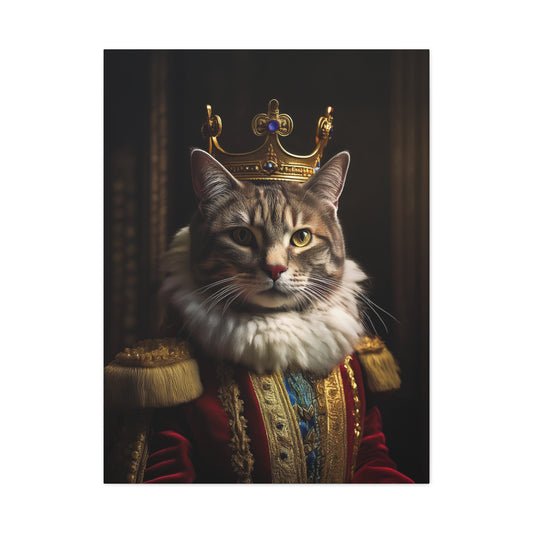 His Royal Meowjesty Canvas Art | Stretched Matte Wall Decor 001