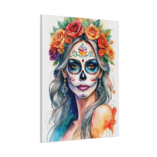 Dia de los Muertos Canvas Art | Day of the Dead - Stretched Matte Wall Decor 011