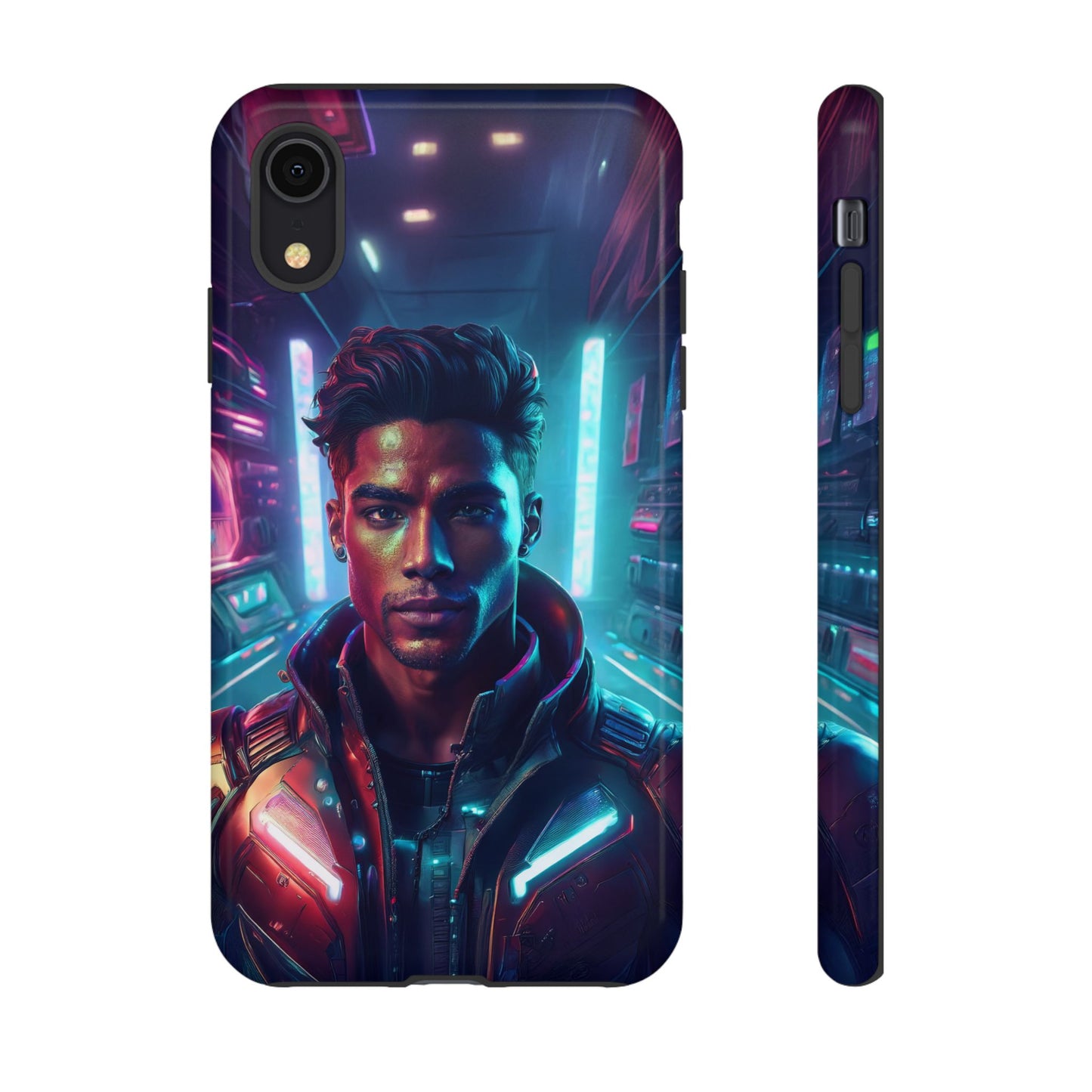 Futuristic Cyberpunk Male Cell Phone Case 007