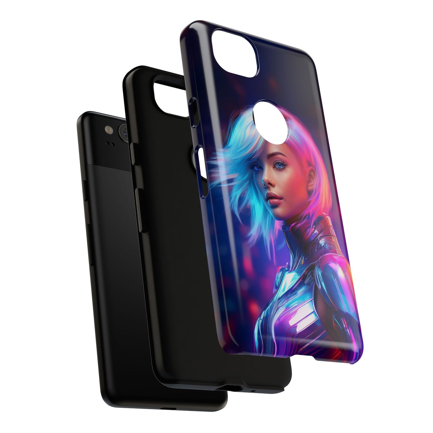 Futuristic Cyberpunk Female Cell Phone Case 028