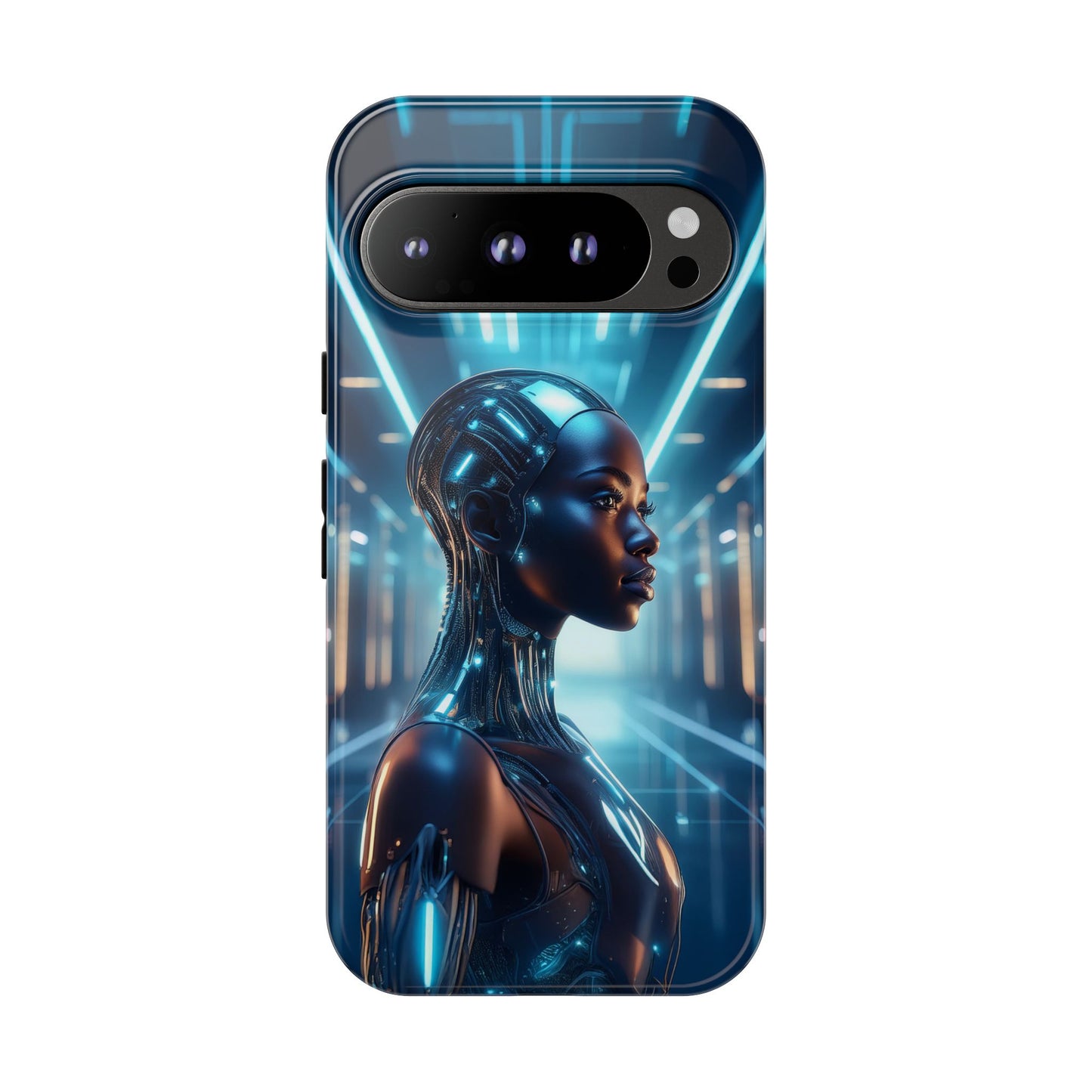 Futuristic Human Android Hybrid Cell Phone Case 003