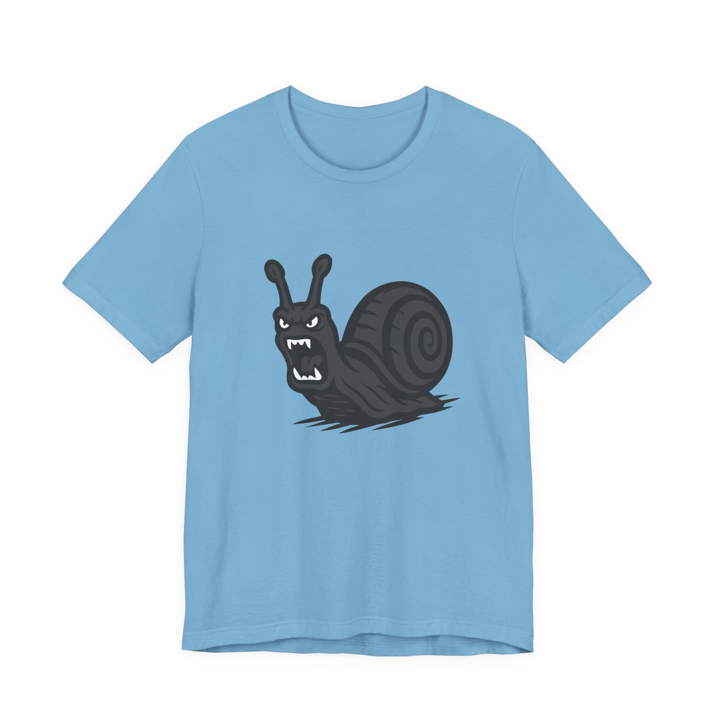 Angry Snail Graphic T-Shirt – Savage Screaming Snail Dark Theme Design on Black Tee for Bold Humor, Streetwear, and Weird Animal Vibes. Unisex Jersey Short Sleeve Tee