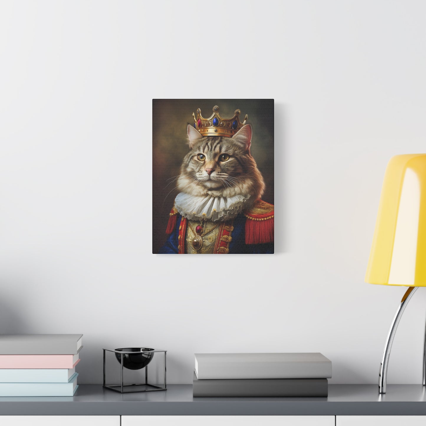 His Royal Meowjesty Canvas Art | Stretched Matte Wall Decor 003