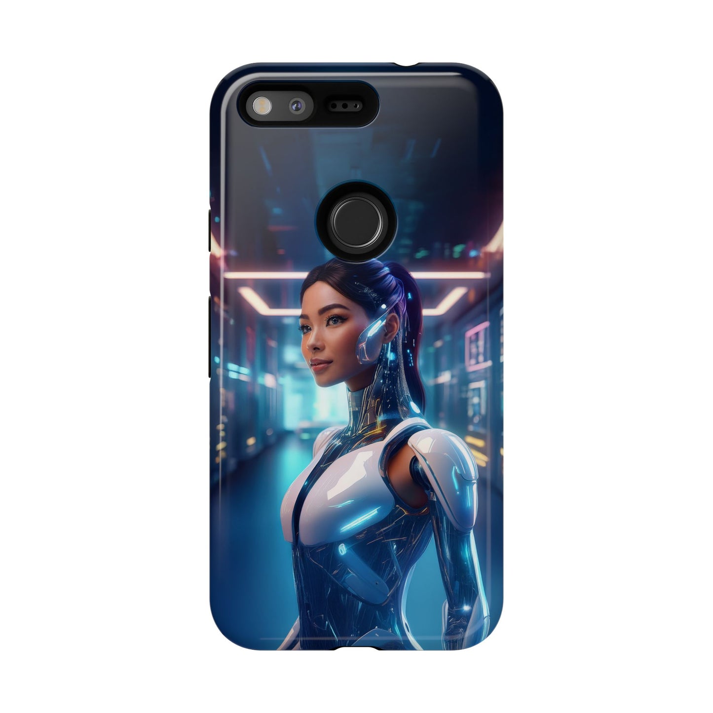 Futuristic Human Android Hybrid Cell Phone Case 005