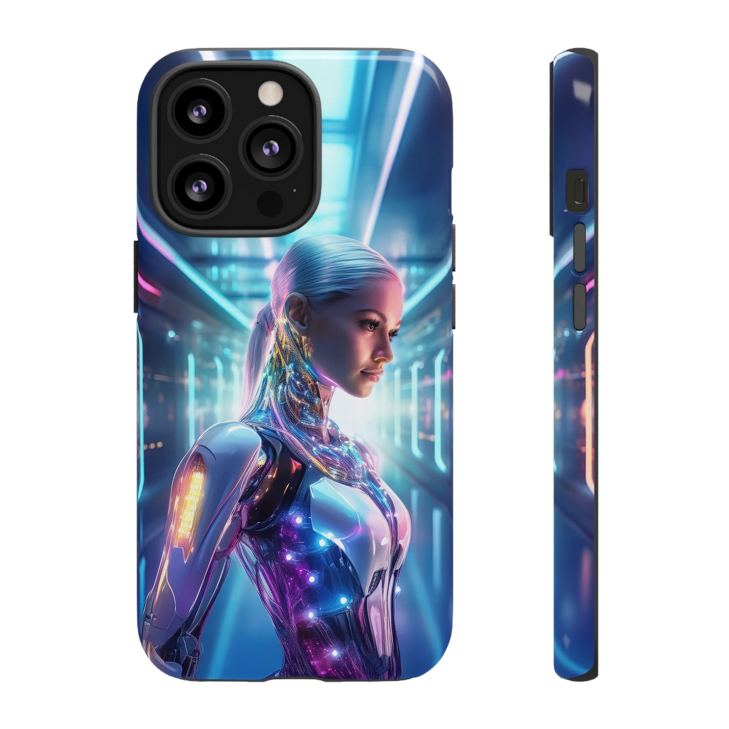 Futuristic Human Android Hybrid Cell Phone Case 015