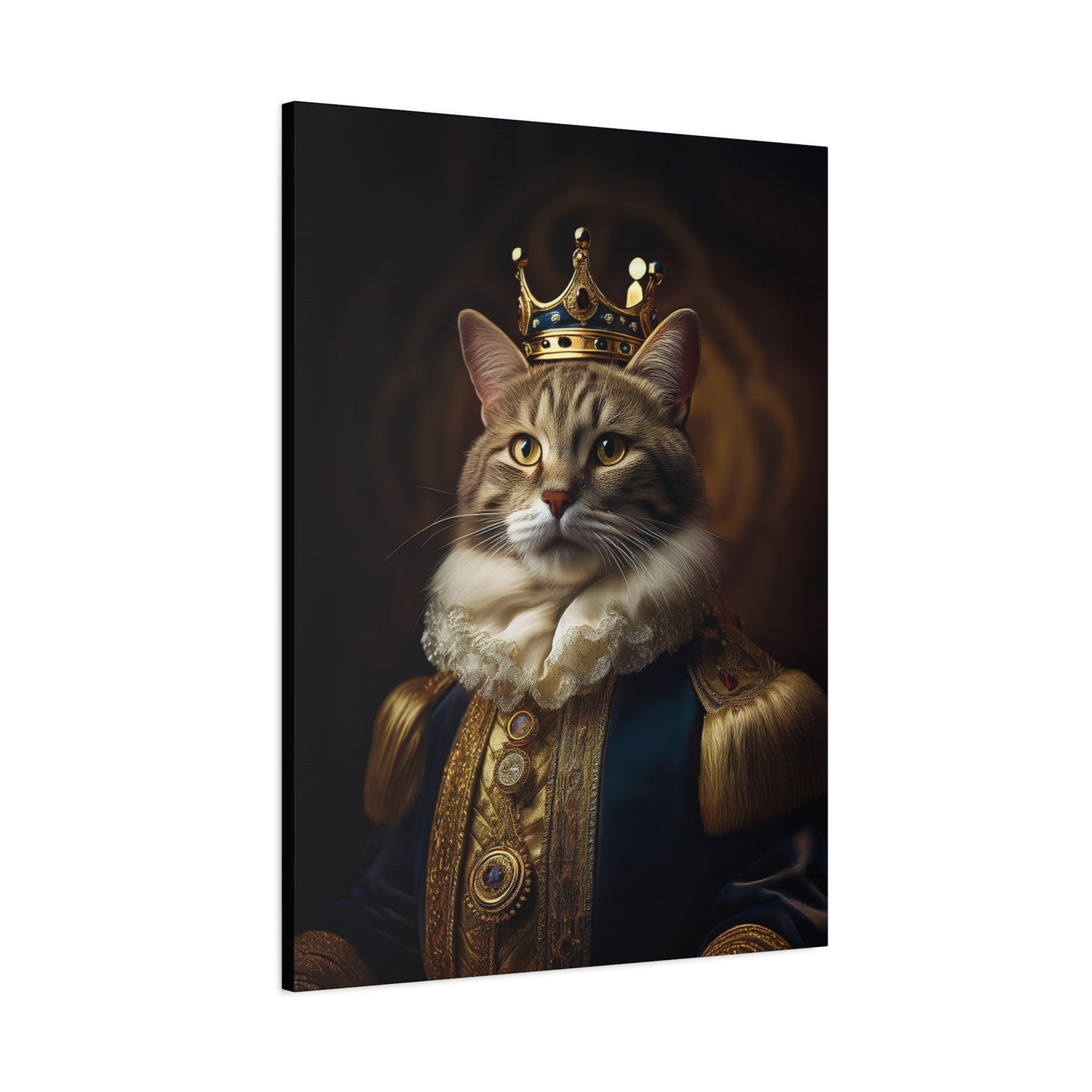 His Royal Meowjesty Canvas Art | Stretched Matte Wall Decor 002