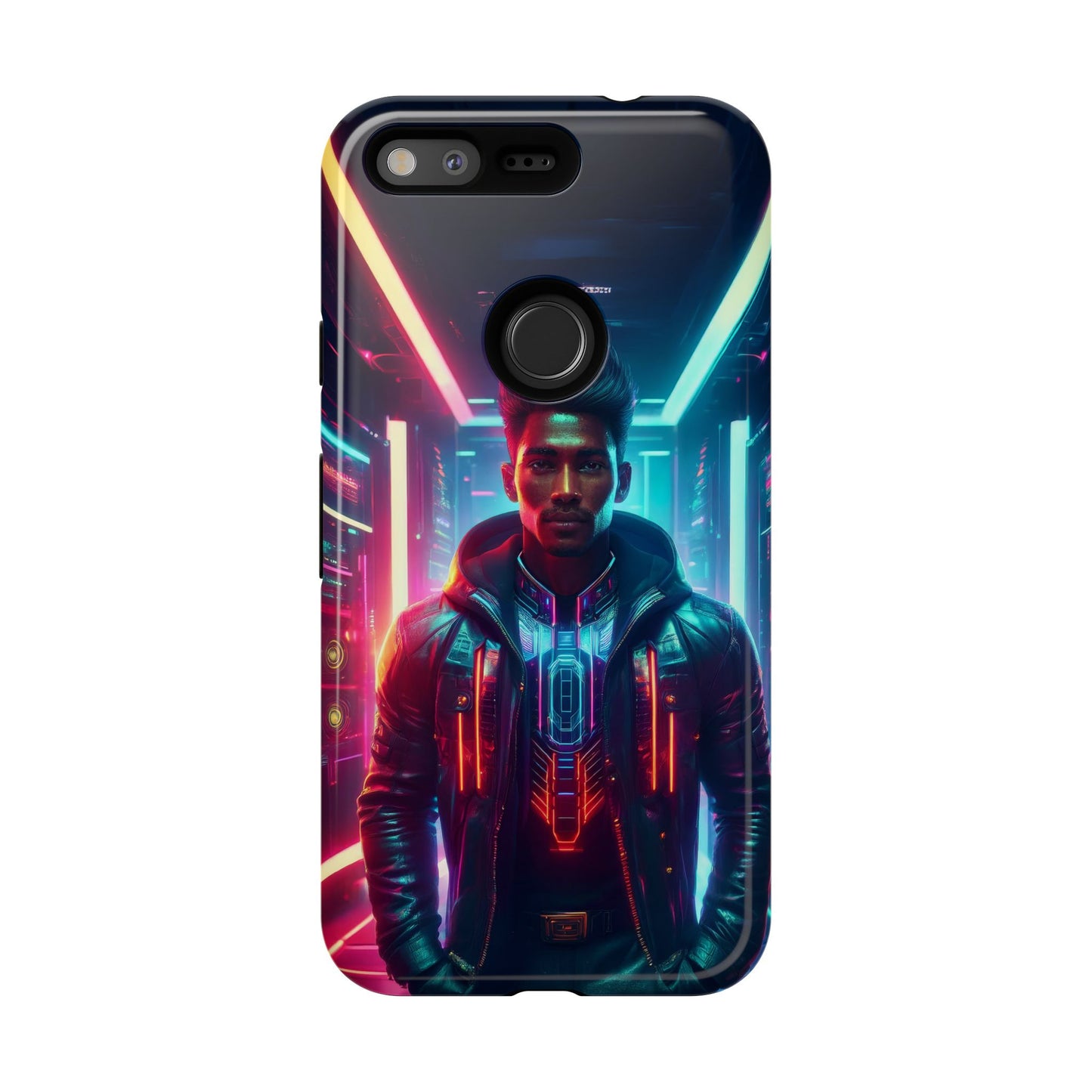 Futuristic Cyberpunk Male Cell Phone Case 001