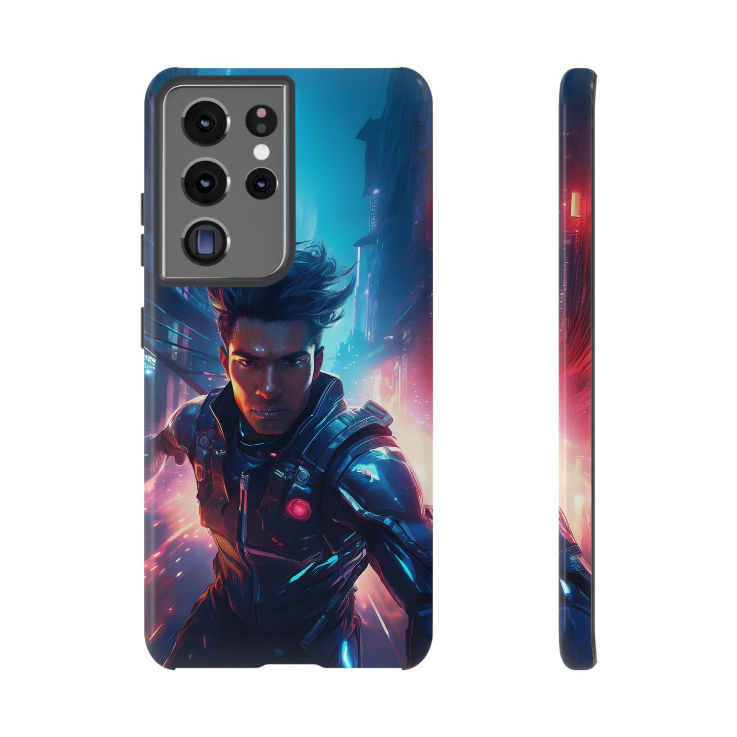 Futuristic Cyberpunk Male Cell Phone Case 017