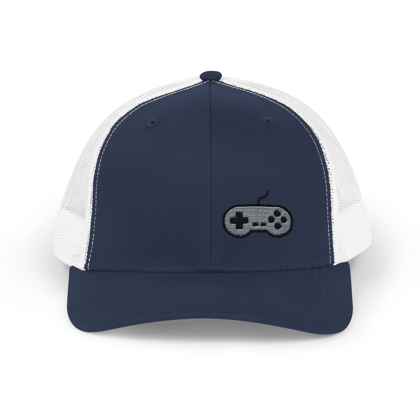 Retro Game Controller Trucker Hat – Embroidered Gamer Hat for Vintage Video Game Lovers and 90s Nostalgia