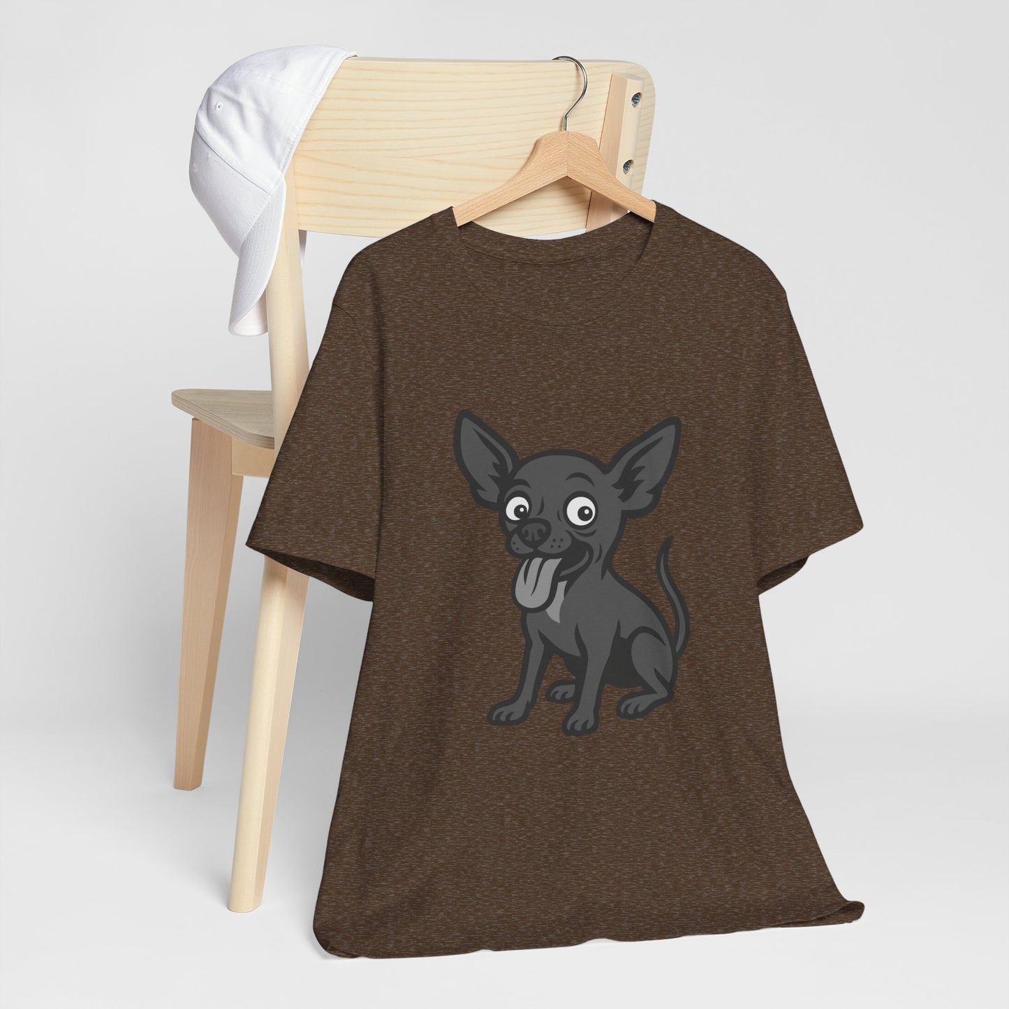 Crazy Chihuahua Graphic Tee Dark Theme – Funny Hyper Dog Vector Design for Bold Personalities