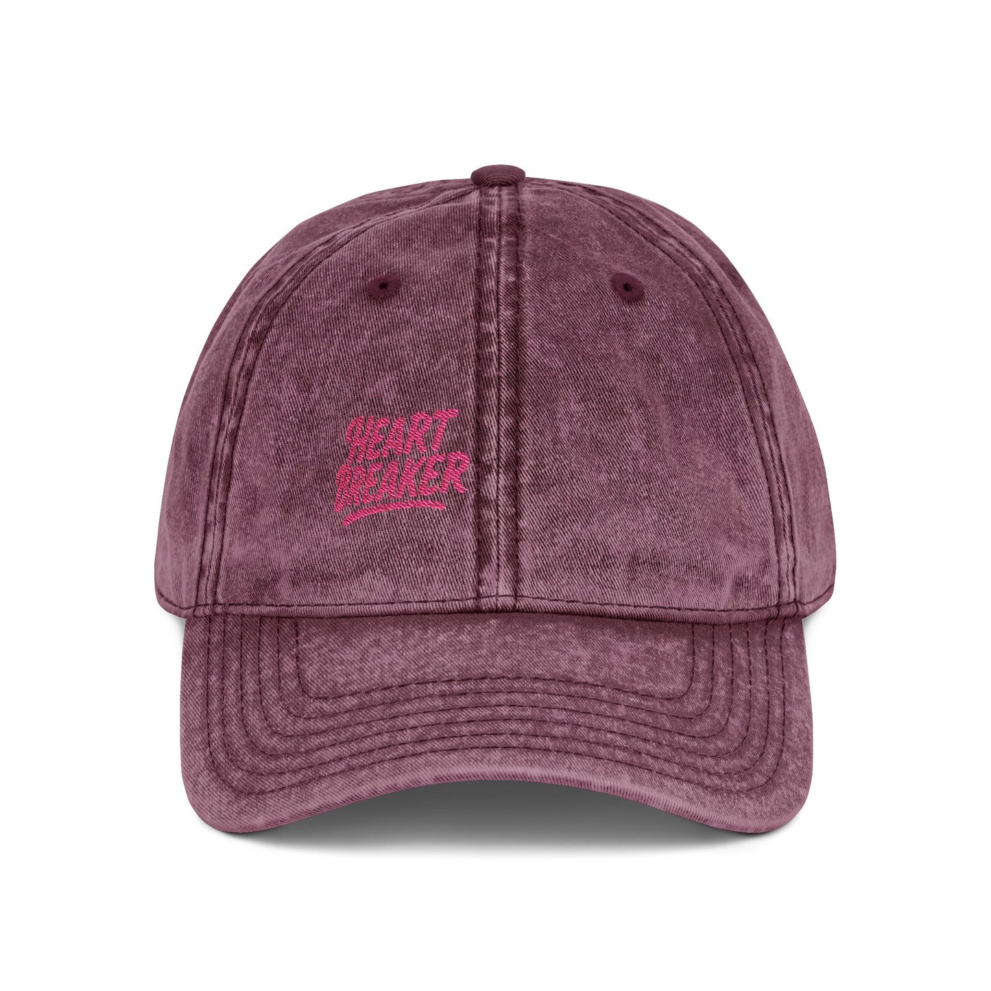 Heartbreaker Vintage Hat – Bold Baseball Hat with Retro Script and Broken Heart Design for Confident Rule-Breakers