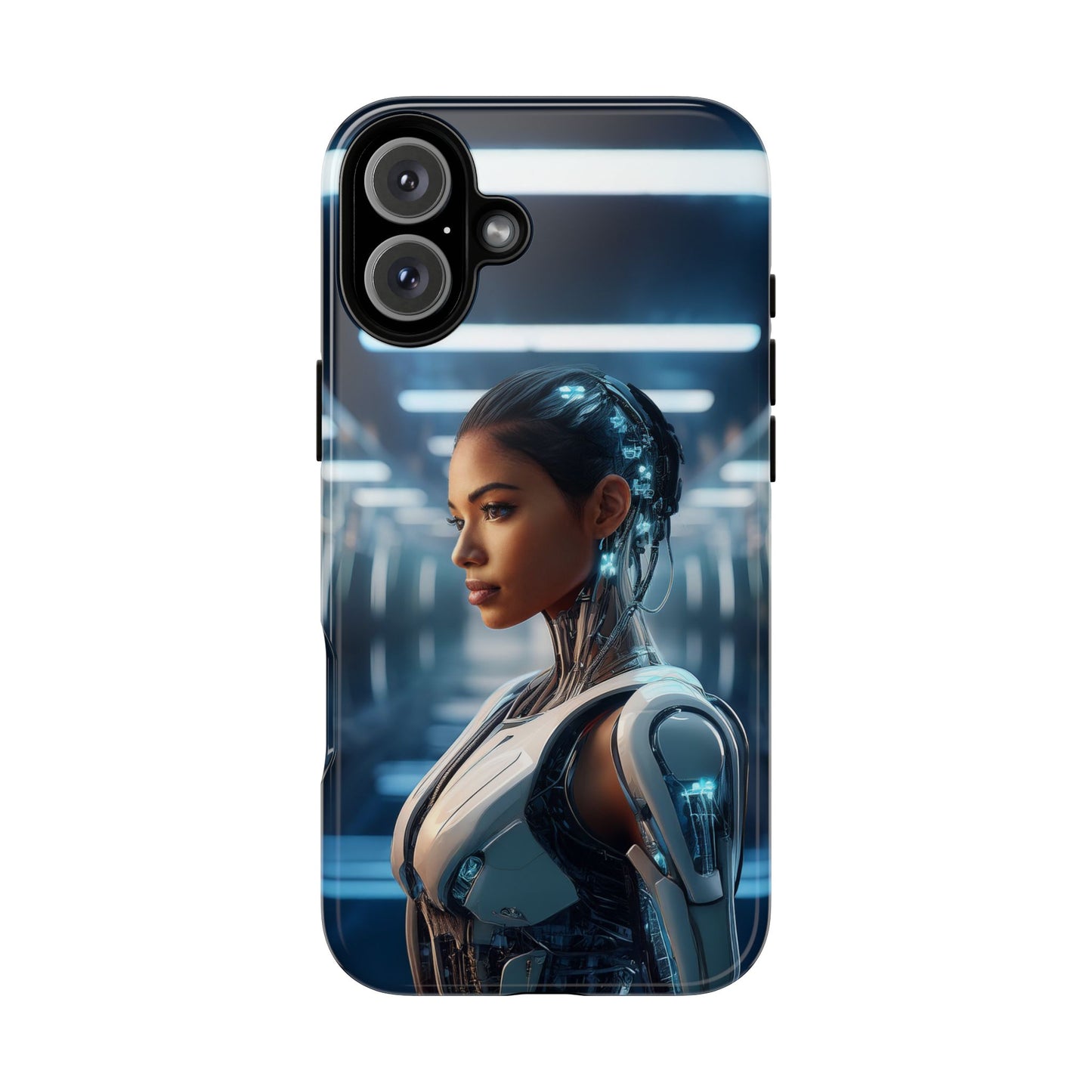 Futuristic Human Android Hybrid Cell Phone Case 002