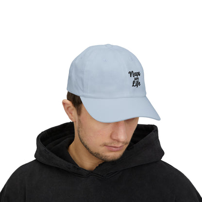 Naps Are Life Embroidered Classic Dad Hat – Cozy Comfort Hat for Nap Lovers, Rest Day Mood, and Chill Style. Black Letters