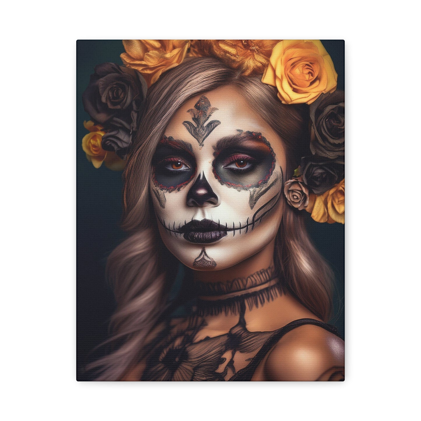 Dia de los Muertos Canvas Art | Day of the Dead - Stretched Matte Wall Decor 004