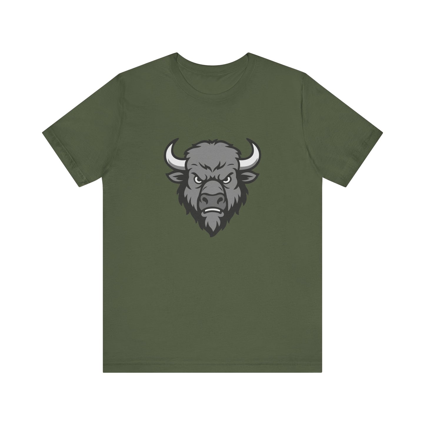 Buffalo Head Graphic Tee Dark Theme – Powerful Vector Bison Design for Bold Style