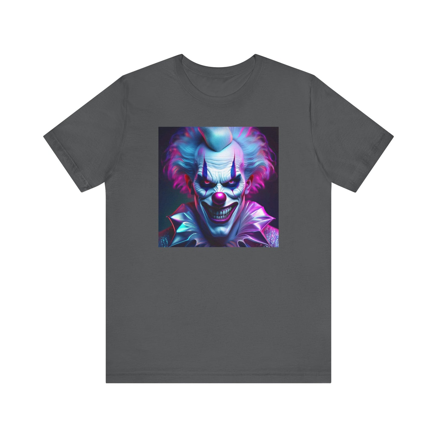 Scary Clown Halloween Shirt – Creepy Evil Clown Face Graphic Tee for Horror Fans. Unisex Jersey Short Sleeve Tee