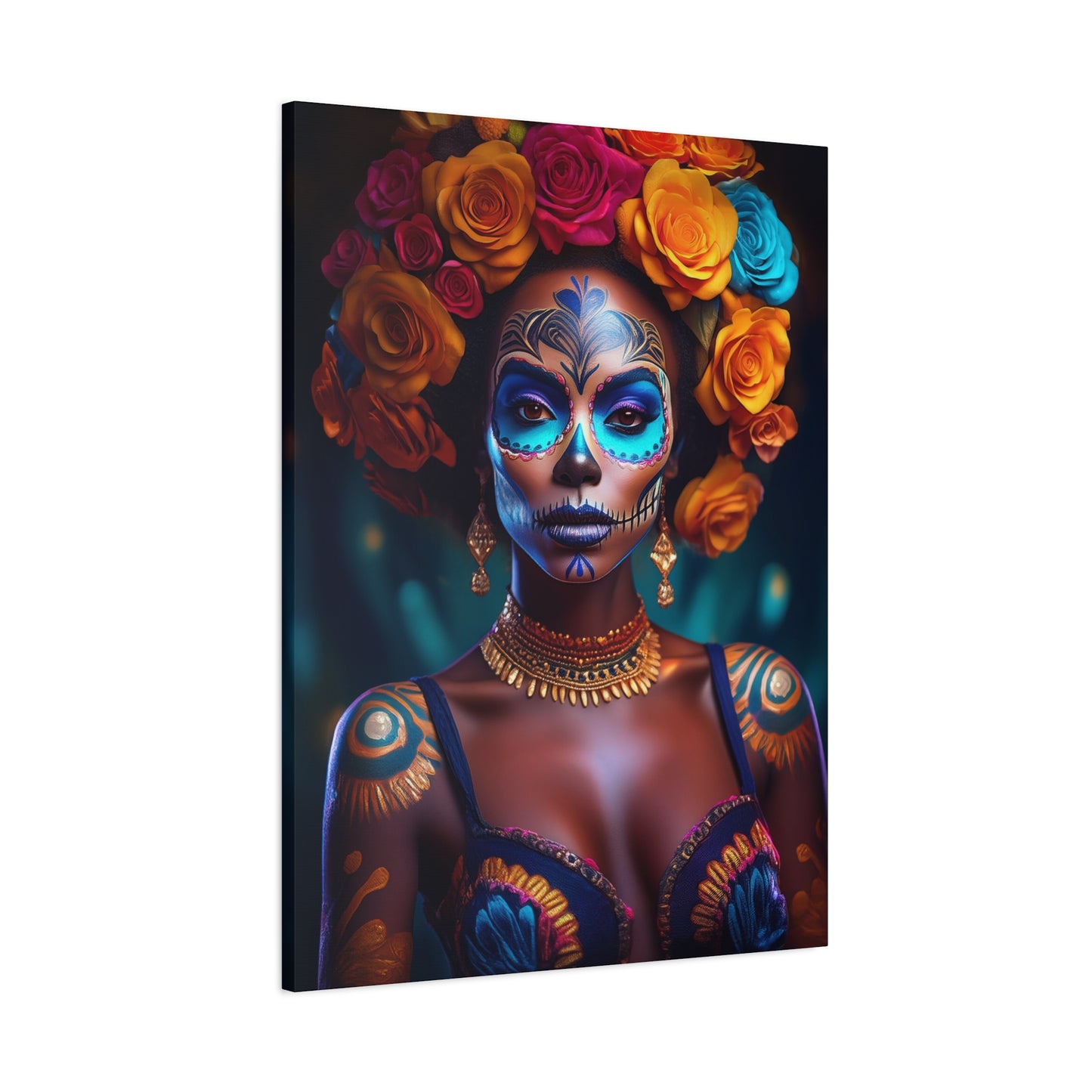 Dia de los Muertos Canvas Art | Day of the Dead - Stretched Matte Wall Decor 002