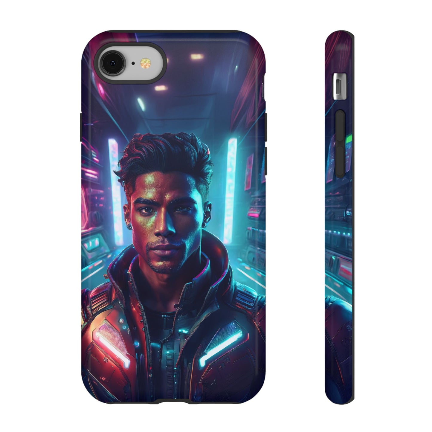 Futuristic Cyberpunk Male Cell Phone Case 007