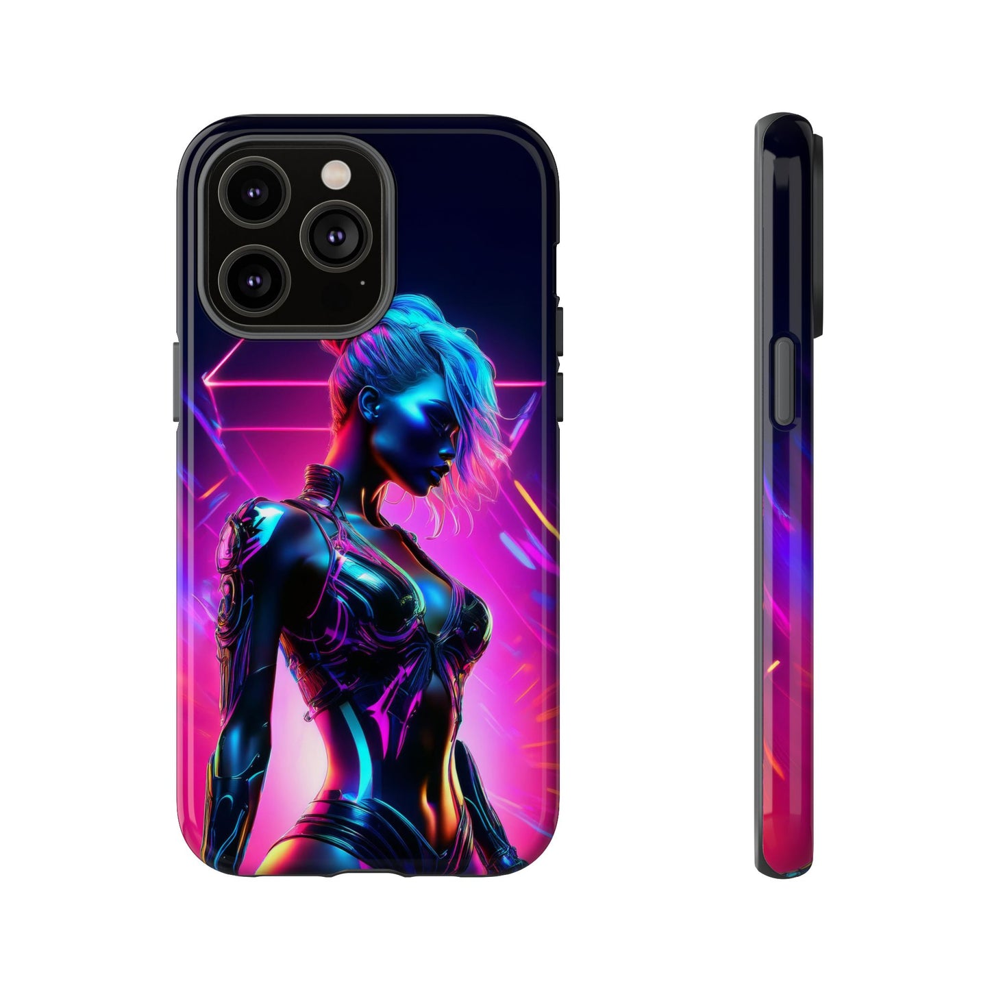 Futuristic Cyberpunk Female Cell Phone Case 017