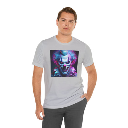 Scary Clown Halloween Shirt – Creepy Evil Clown Face Graphic Tee for Horror Fans. Unisex Jersey Short Sleeve Tee