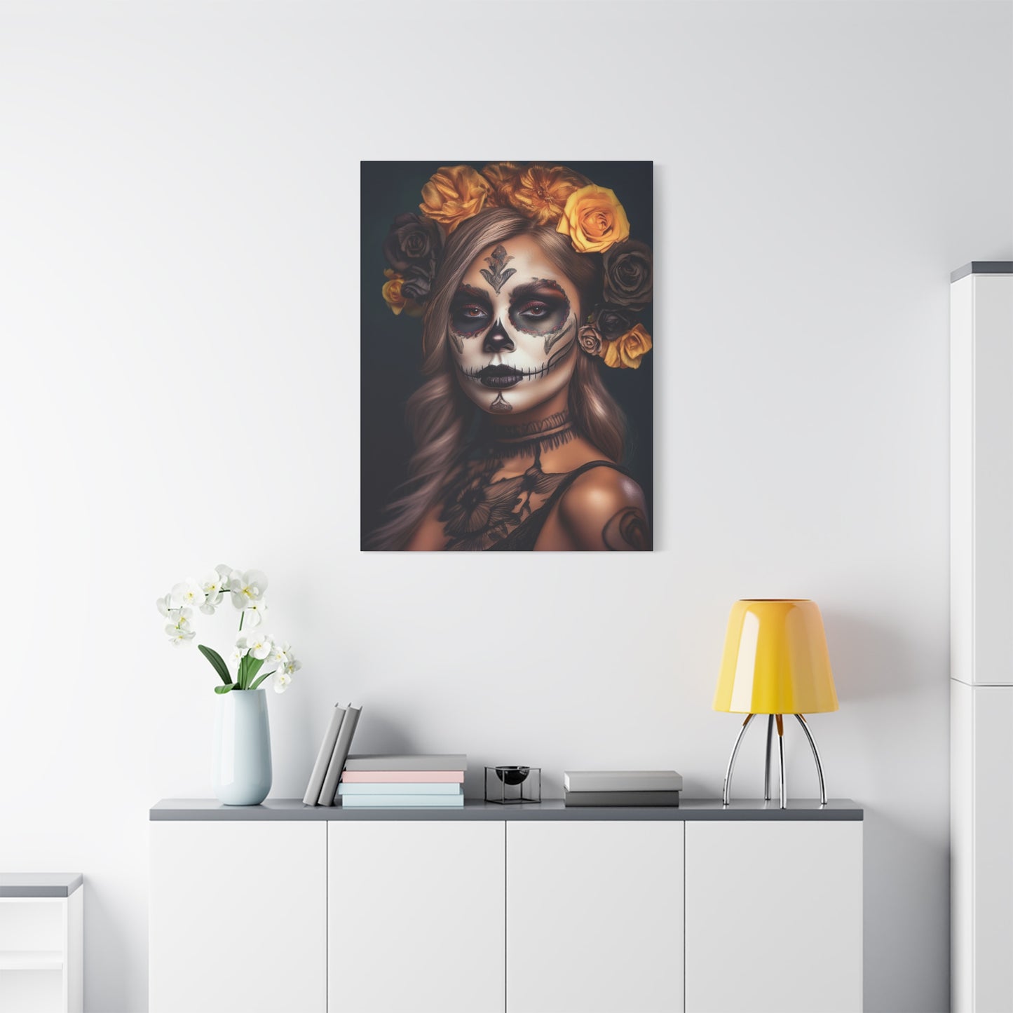 Dia de los Muertos Canvas Art | Day of the Dead - Stretched Matte Wall Decor 004