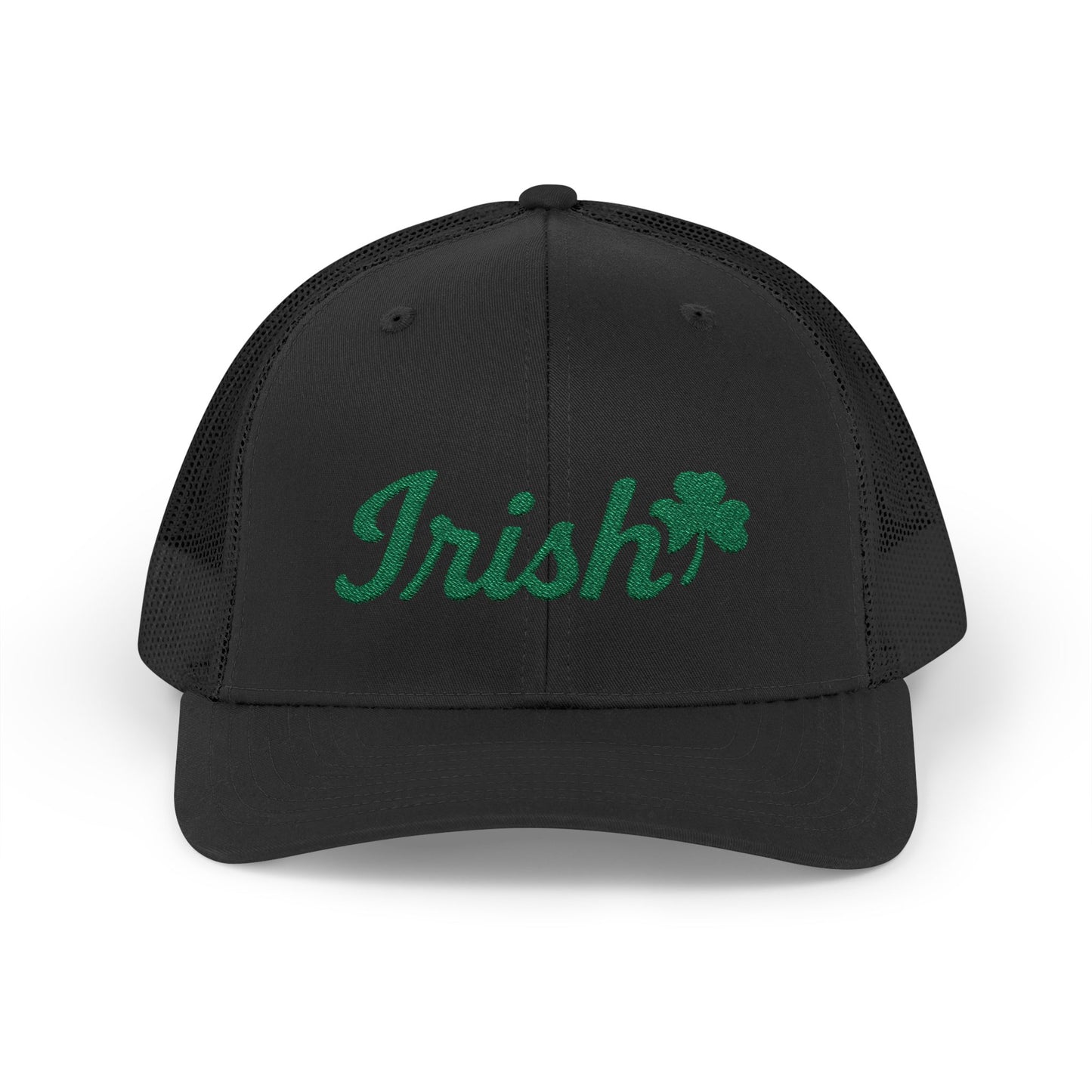 Irish Trucker Hat – Green Shamrock Hat with Script Embroidery for St. Patrick’s Day and Irish Pride