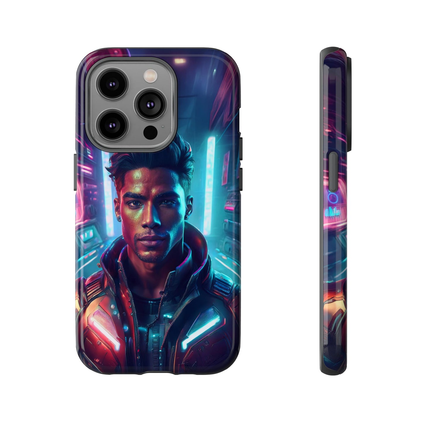 Futuristic Cyberpunk Male Cell Phone Case 007