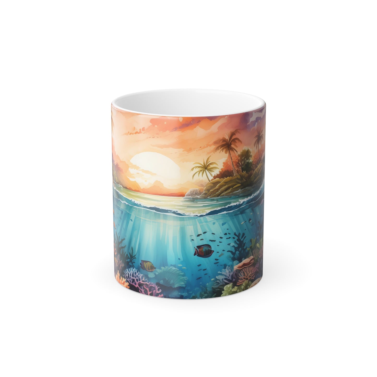 Above and Below Color Morphing Mug, 11oz