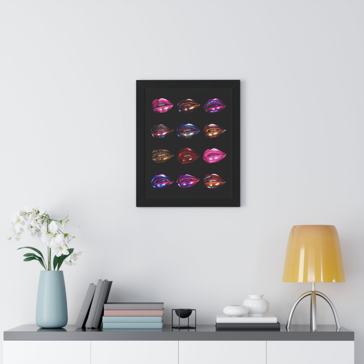 Glamorous Lips Vertical Poster | Stylish Wall Art