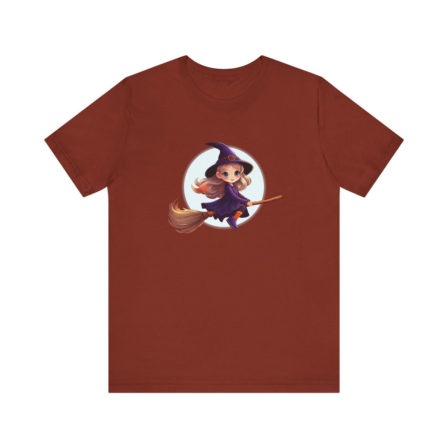 Cute Witch on a Broom Halloween Shirt – Adorable Flying Witch Graphic Tee for Kids and Magic Lovers