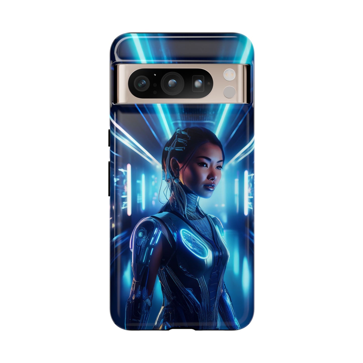 Futuristic Human Android Hybrid Cell Phone Case 004