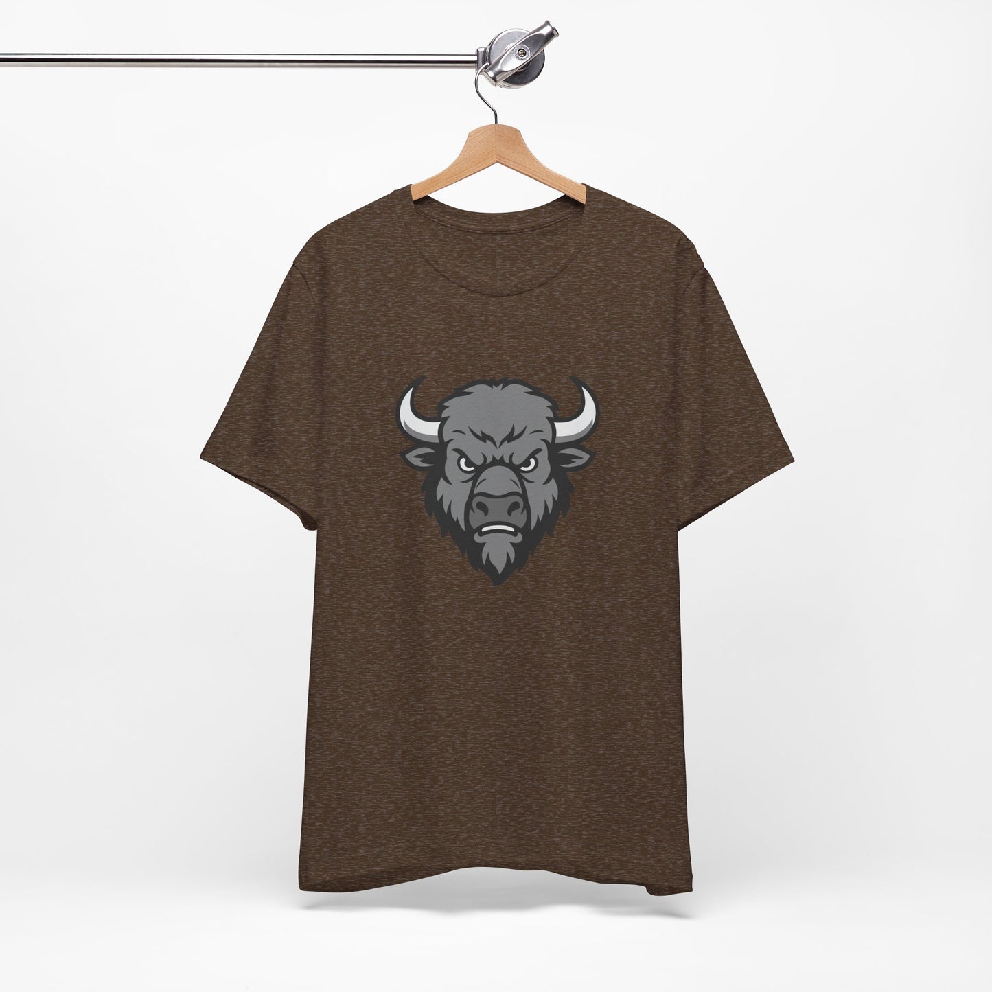 Buffalo Head Graphic Tee Dark Theme – Powerful Vector Bison Design for Bold Style
