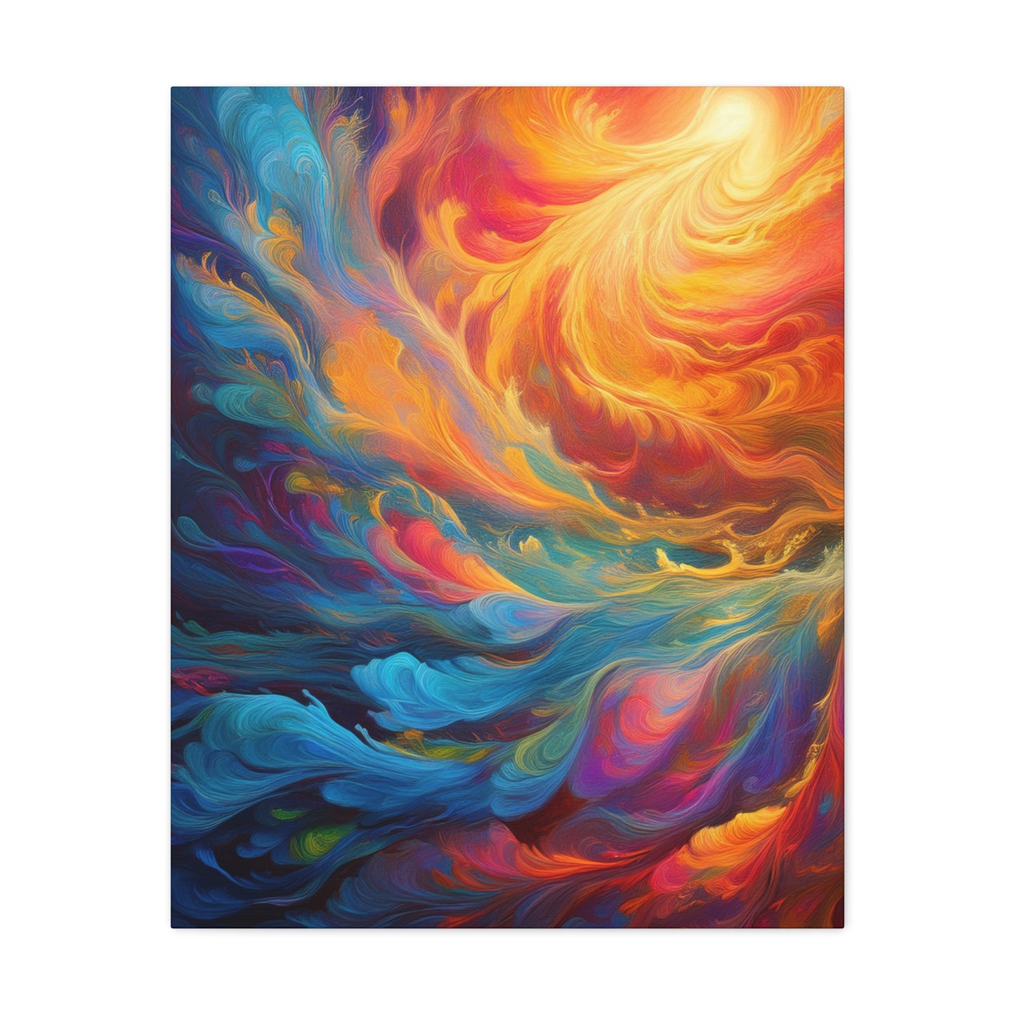 Fury of the Gods - Natures Wrath Abstract Canvas Art - 1.25" Stretched Wall Decor