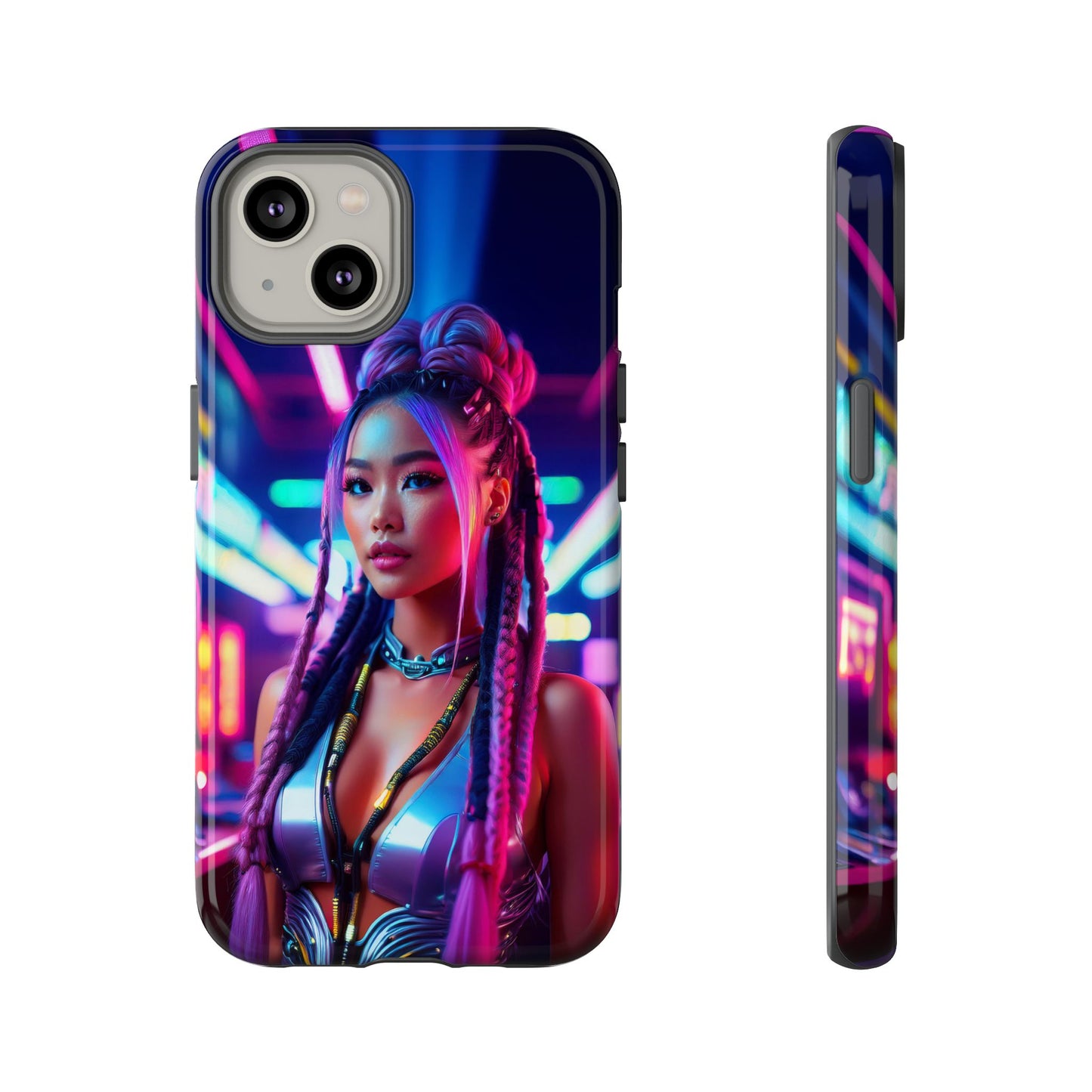 Futuristic Cyberpunk Female Cell Phone Case 008