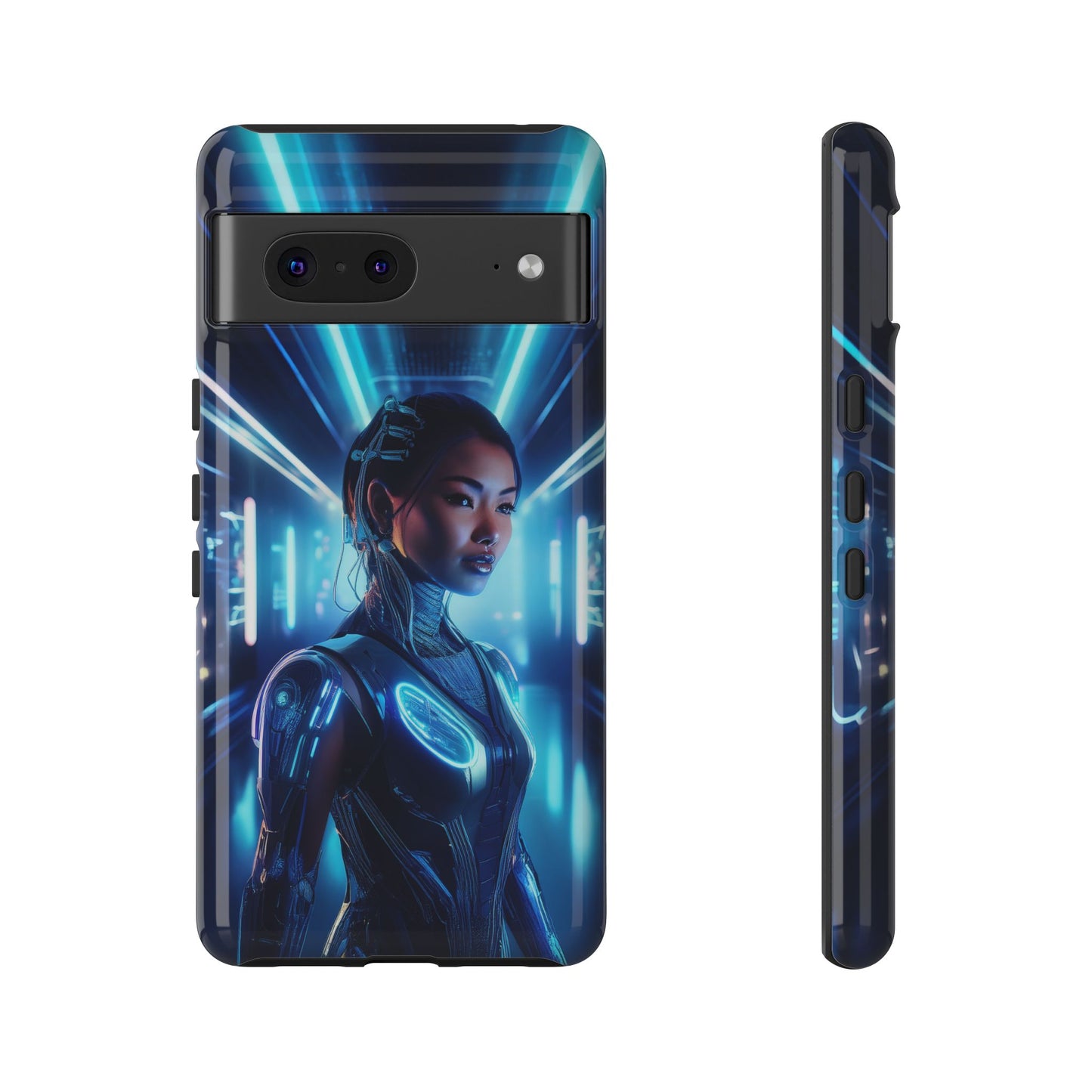 Futuristic Human Android Hybrid Cell Phone Case 004