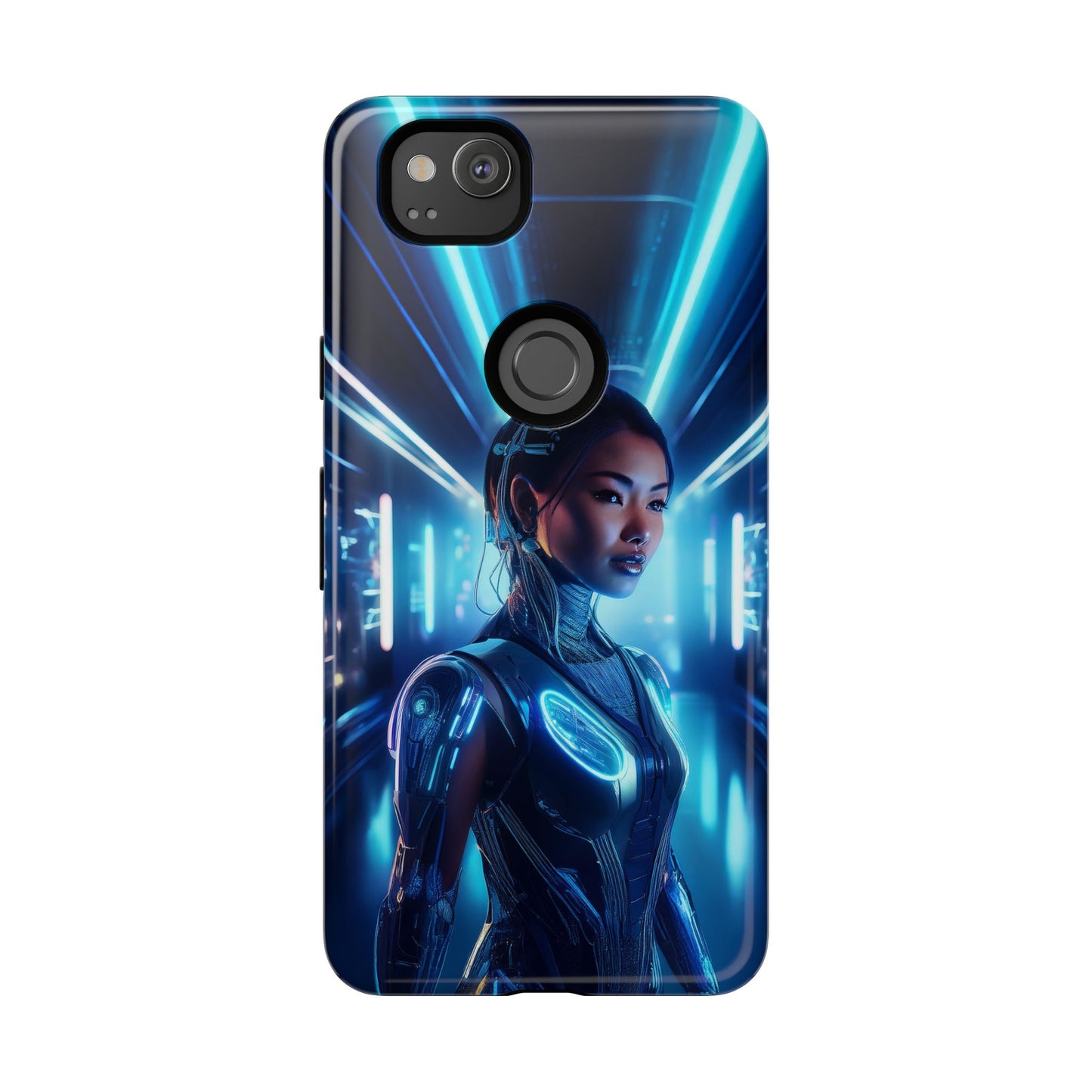 Futuristic Human Android Hybrid Cell Phone Case 004