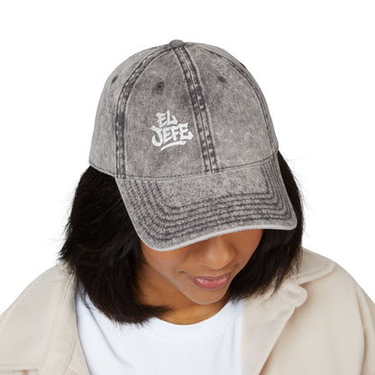 El Jefe Vintage Hat – Embroidered Bold Text Hat for Boss Energy, Leadership Style, and Latin Flair