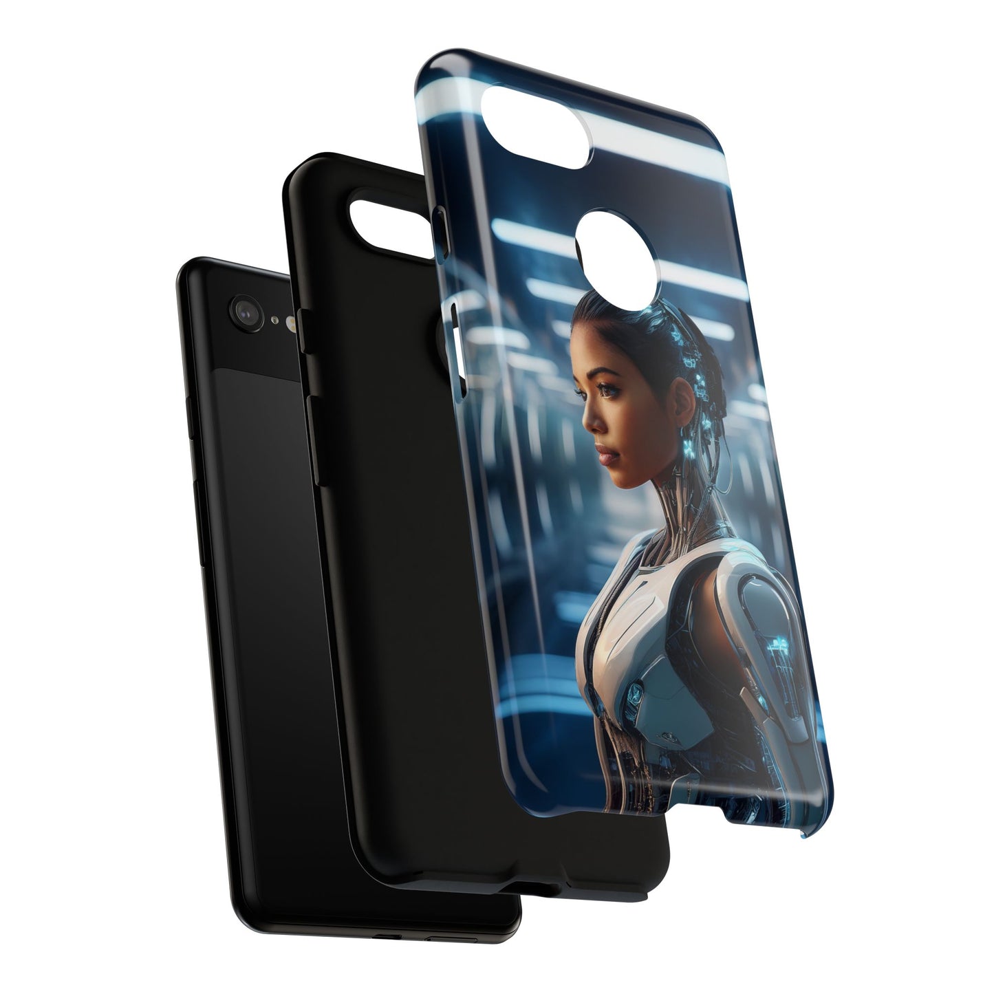 Futuristic Human Android Hybrid Cell Phone Case 002