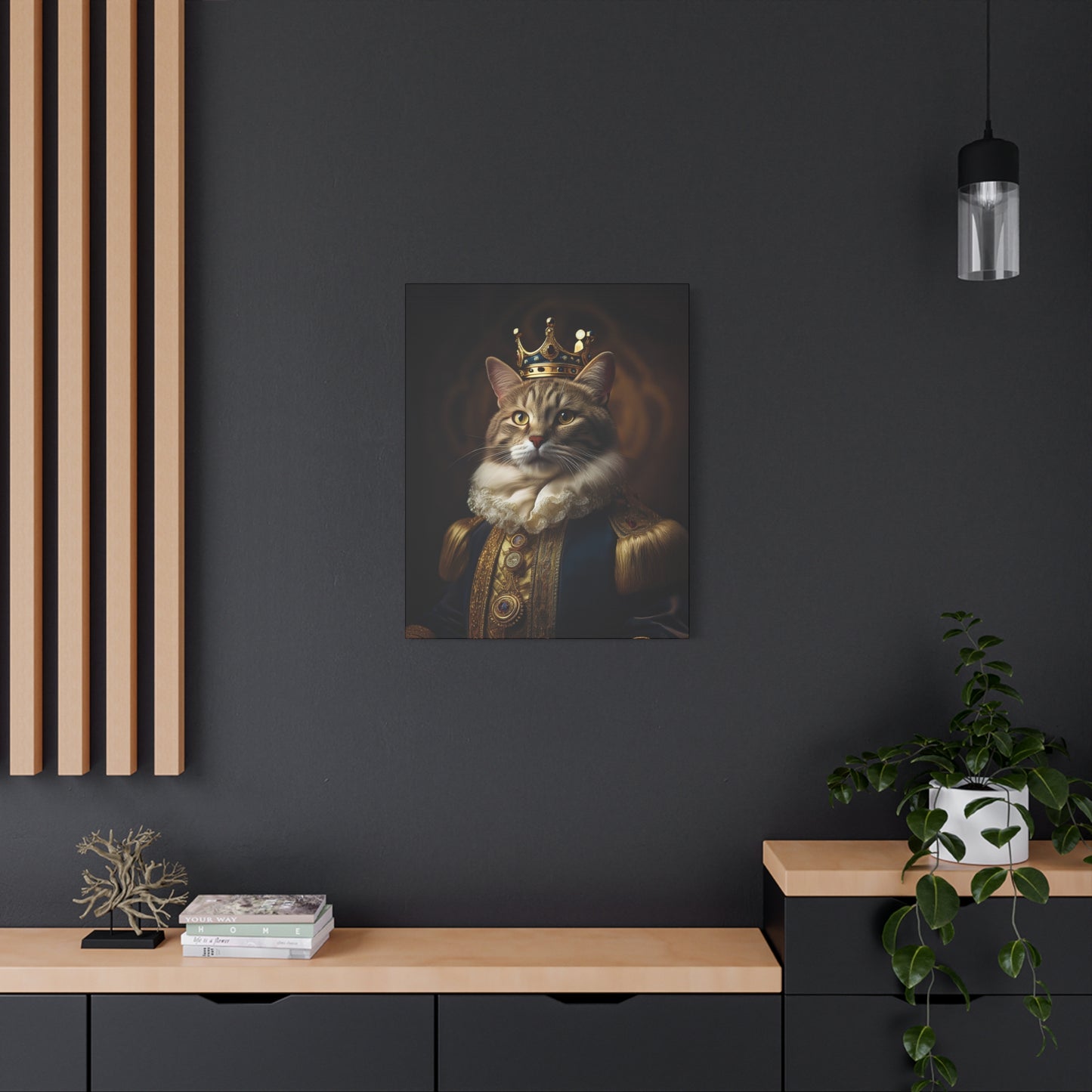 His Royal Meowjesty Canvas Art | Stretched Matte Wall Decor 002