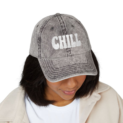 Chill Vintage Hat – Embroidered Relaxed Script Hat for Easygoing Vibes and Everyday Cool