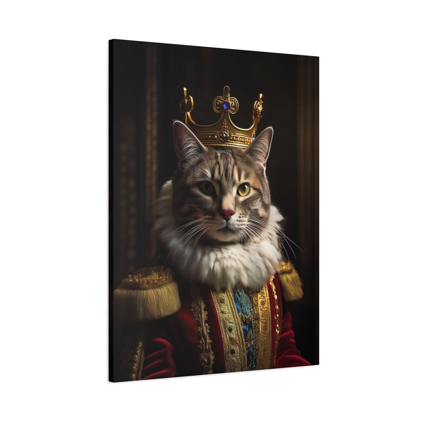 His Royal Meowjesty Canvas Art | Stretched Matte Wall Decor 001