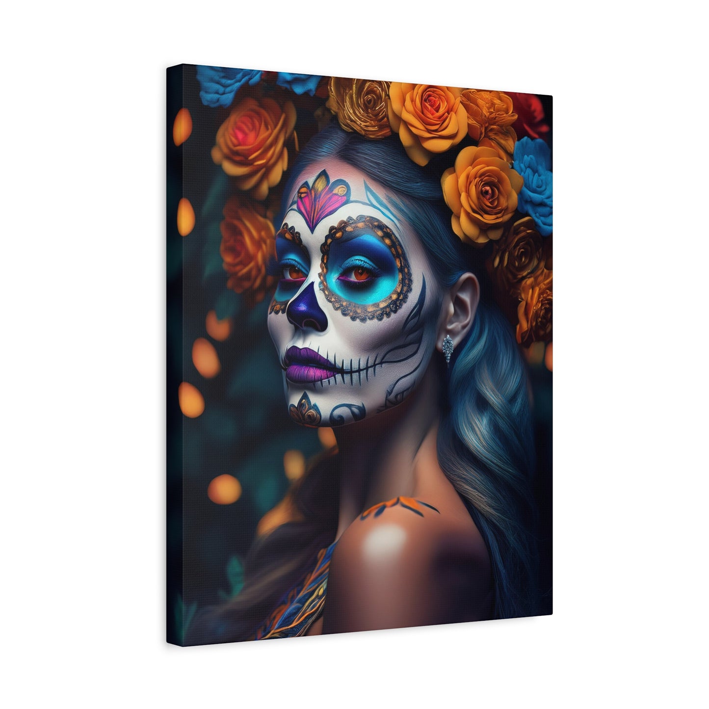 Dia de los Muertos Canvas Art | Day of the Dead - Stretched Matte Wall Decor 003