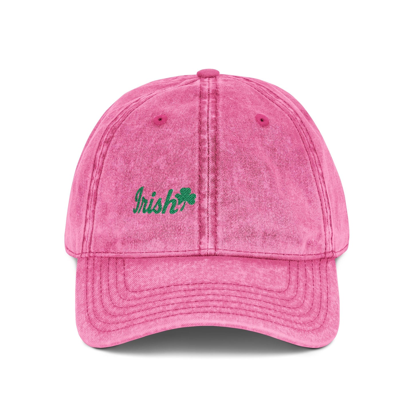 Irish Vintage Hat – Green Shamrock Hat with Script Embroidery for St. Patrick’s Day and Irish Pride