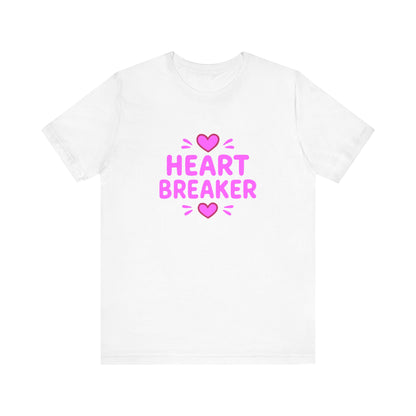 Colorful Design Heartbreaker Shirt – Cute Bubble Letter Tee with a Sarcastic Twist for Sweet but Savage Individuals. Unisex Jersey Short Sleeve Tee