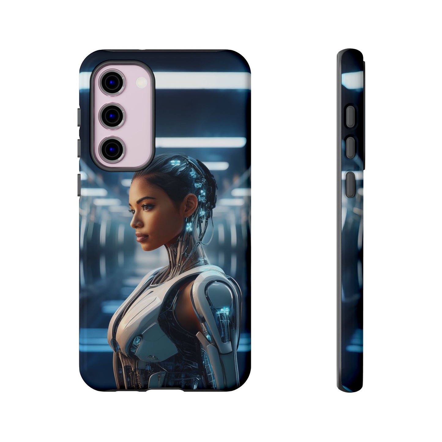 Futuristic Human Android Hybrid Cell Phone Case 002