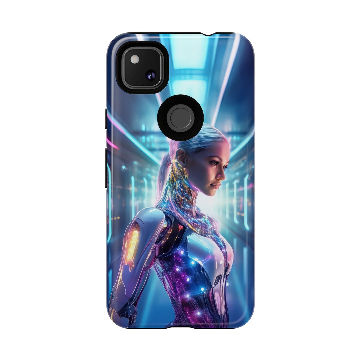 Futuristic Human Android Hybrid Cell Phone Case 015