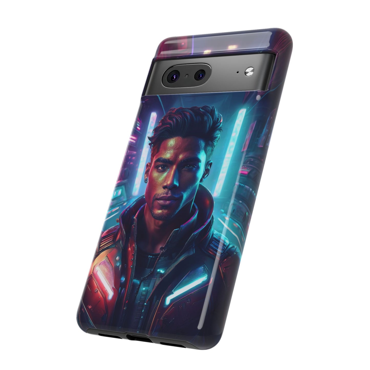 Futuristic Cyberpunk Male Cell Phone Case 007