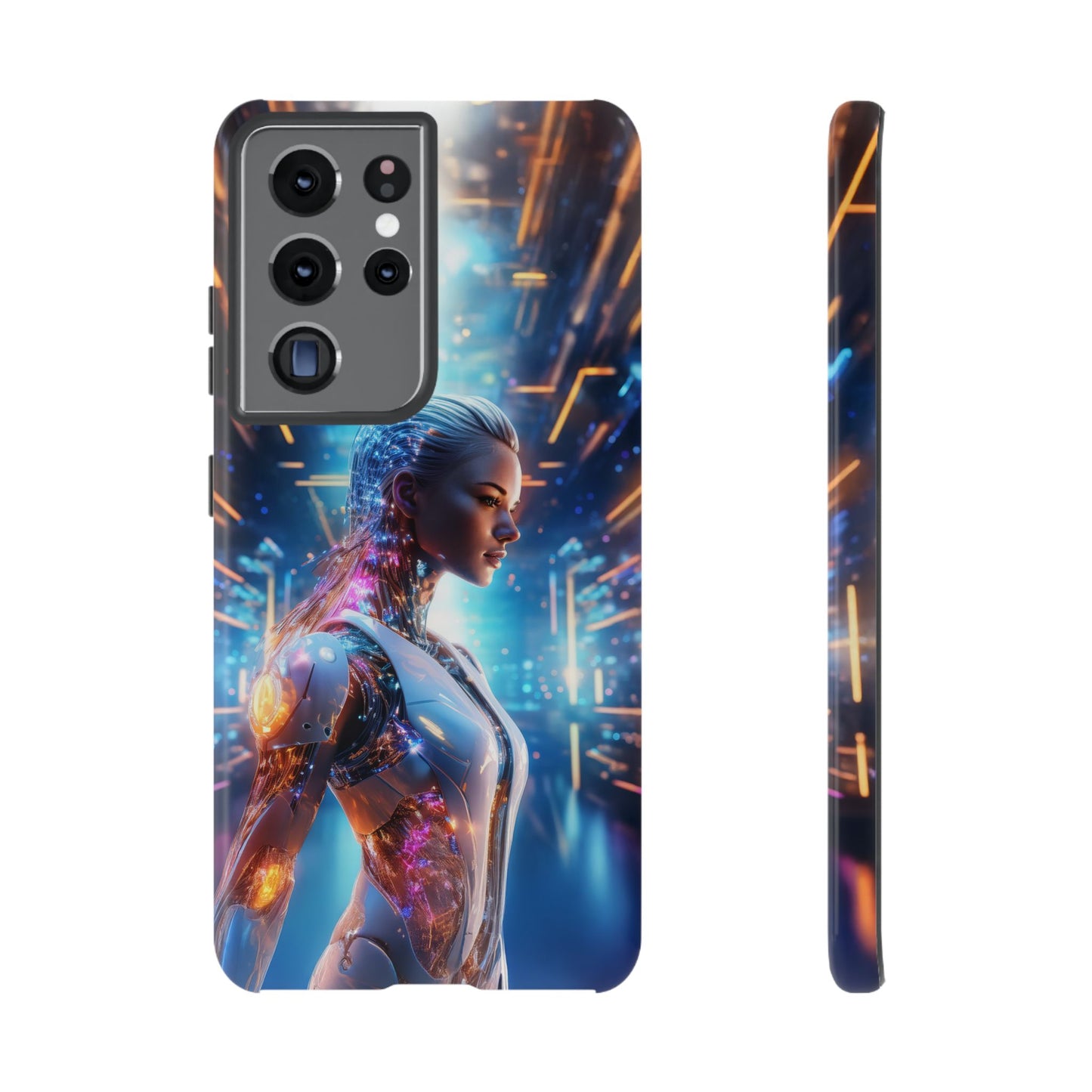 Futuristic Human Android Hybrid Cell Phone Case 008