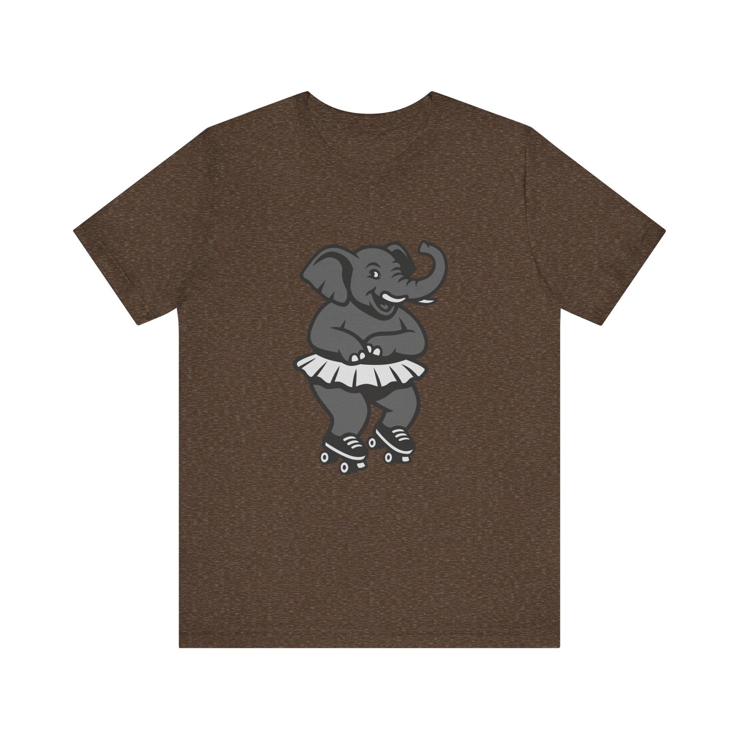 Roller Skating Elephant Graphic Tee Dark Theme – Funny Circus Style Vector Design