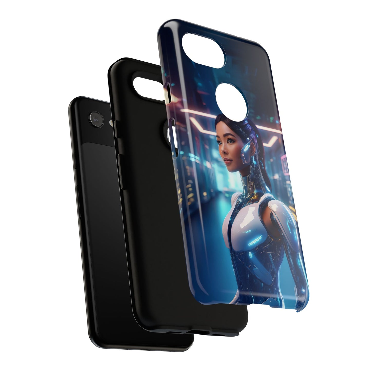 Futuristic Human Android Hybrid Cell Phone Case 005